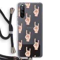 Rock: Sony Sony Xperia 10 III Transparant Hoesje met koord