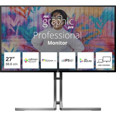 AOC U27U3CV LCD-monitor Energielabel F (A - G) 68.6 cm (27 inch) 3840 x 2160 Pixel 16:9 4 ms DisplayPort, HDMI IPS LCD