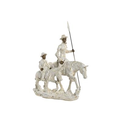 Decoratieve figuren Home ESPRIT Wit Gouden 28,5 X 13 X 33 CM Decoratieve figuren Home ESPRIT Wit Gouden 28,5 X 13 X 33 CM