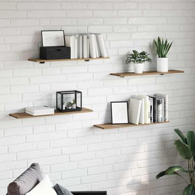 Boekenplank Bord 4 pcs Bruin 100 x 40 x 1.5cm Spaanplaat