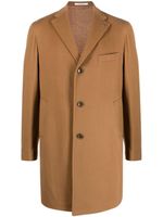 Tagliatore manteau en laine mélangée à simple boutonnage - Marron