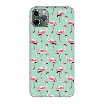 Flamingoprint groen: Volledig geprint iPhone 11 Pro Max Hoesje