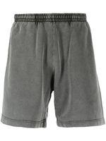 Acne Studios short de sport à effet délavé - Noir