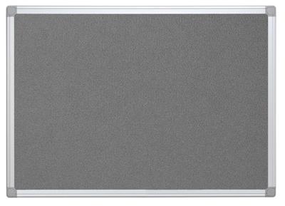Q-CONNECT textielbord, met aluminium frame, 90 x 60 cm, grijs