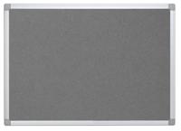 Q-CONNECT textielbord, met aluminium frame, 90 x 60 cm, grijs