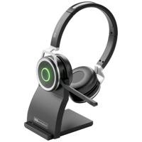 B2Bworkplace BUSINESS START On Ear headset B-grade (nieuwstaat, beschadigde/ontbrekende verpakking) Computer Bluetooth Stereo Zwart Headset, Incl. oplaad- en - thumbnail