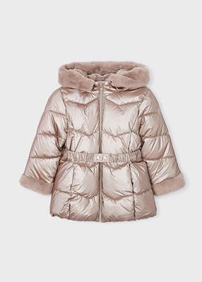 Mayoral winter winterjas meisjes - bruin - glossy
