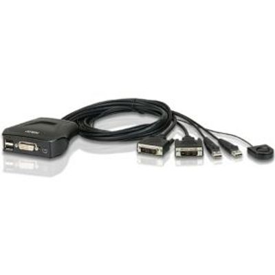 ATEN mini KVM switch 2-port USB CS22D DVI