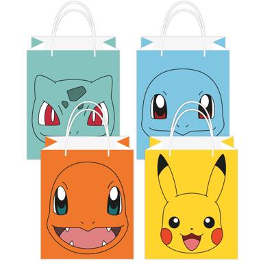 Pokemon themafeest uitdeelzakjes - 8x - papier - 13 x 22 cm - kinderfeestje