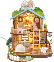 Robotime Puppy Cozy Villa Miniatuurhuisje Bouwpakket Modelbouw