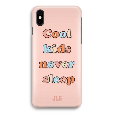 Cool Kids Never Sleep: iPhone X Volledig Geprint Hoesje