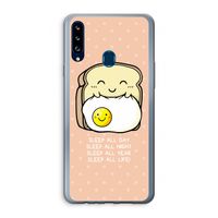 Sleep All Day: Samsung Galaxy A20s Transparant Hoesje