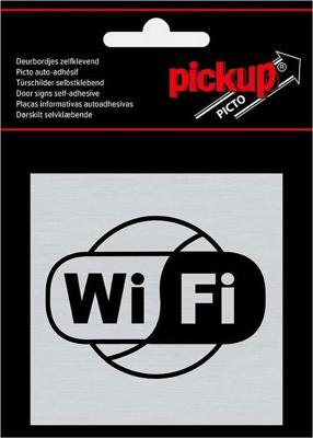 Route Alu Picto 80 x 80 mm Sticker wifi - Pickup