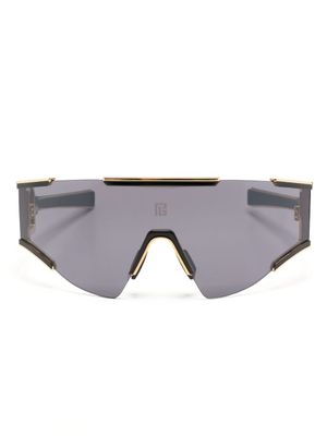 Balmain Eyewear lunettes de soleil à logo imprimé - Noir