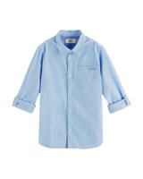 Classic yarn-dyed stripe long sleeve shirt