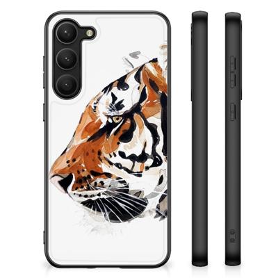 Kleurrijke Telefoonhoesje Samsung Galaxy S23 Plus Watercolor Tiger