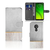 Motorola Moto G7 Power | Book Style Case | Wood Concrete