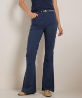 uni flared fit broek met riem