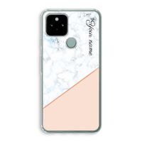 Marmer in stijl: Google Pixel 5 Transparant Hoesje