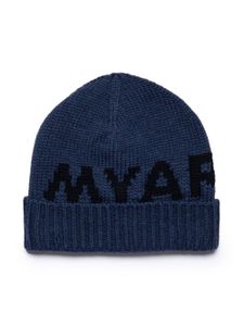 MYAR KIDS bonnet en laine à logo intarsia - Bleu