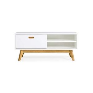 Tenzo TV-meubel Bess - wit/eiken - 50x114x43 cm - Leen Bakker