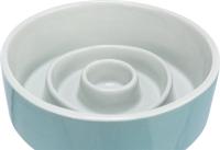 Trixie voerbak slowfeeding keramiek grijs / blauw