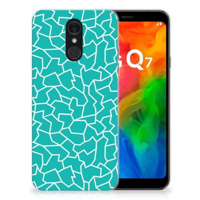 LG Q7 | Hoesje maken | Cracks Blue