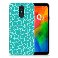 LG Q7 | Hoesje maken | Cracks Blue