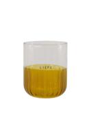 Zusss Drinkglas Transparant Oker Liefs