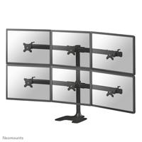 Neomounts FPMA-D700DD6 6-voudig Monitor-tafelbeugel 25,4 cm (10) - 68,6 cm (27) Zwenkbaar, Roteerbaar, Kantelbaar Zwart