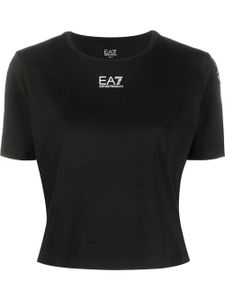 Ea7 Emporio Armani t-shirt crop à logo imprimé - Noir