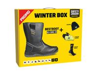 Safety Jogger Winterbox | Bestboot veiligheidslaars + sokken + Handschoenen + muts | Zwart | Maat 38 - SI9700380