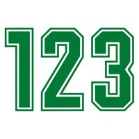 Keyline Style Green Flock Numbers