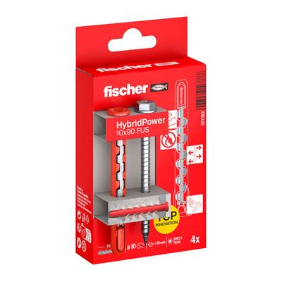 Wandpluggen en schroeven Fischer hybridpower 90 mm Ø 10 x 90 mm (4 Stuks) Wandpluggen en schroeven Fischer hybridpower 90 mm Ø 10 x 90 mm (4 Stuks)