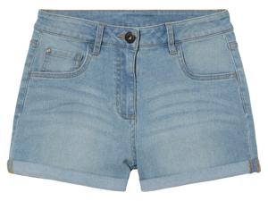 pepperts! Meisjes jeansshort (134, Lichtblauw)