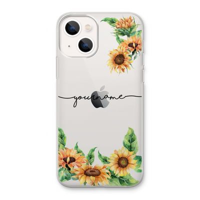 Zonnebloemen: iPhone 13 Transparant Hoesje