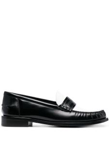 Ferragamo mocassins bicolores en cuir - Noir