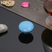 10 stuks 38mm moderne literaire kleur geglazuurde keramische kabinet lade handvat (blauw)