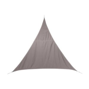 Polyester schaduwdoek/zonnescherm Curacao driehoek taupe 2 x 2 x 2 meter