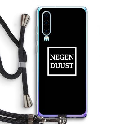 Negenduust black: Huawei P30 Transparant Hoesje met koord