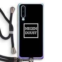 Negenduust black: Huawei P30 Transparant Hoesje met koord Negenduust black: Huawei P30 Transparant Hoesje met koord