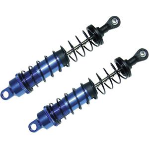 Reely 1:10 Hydraulische schokdempers aluminium Blauw (metallic) Met veren Zwart 100.7 mm 2 stuk(s)