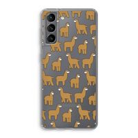 Alpacas: Samsung Galaxy S21 Transparant Hoesje