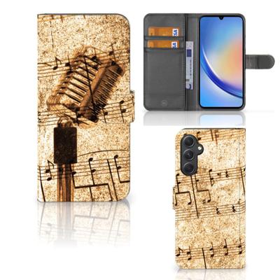 Samsung Galaxy A24 4G | Telefoonhoesje met foto | Bladmuziek | Portemonnee hoesje