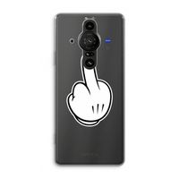 Middle finger black: Sony Xperia Pro-I Transparant Hoesje Middle finger black: Sony Xperia Pro-I Transparant Hoesje