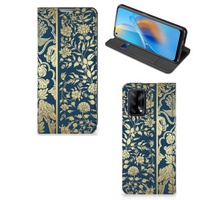 OPPO A74 4G Smart Cover Beige Flowers