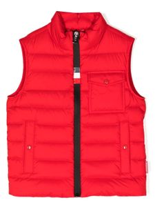 Moncler Enfant zip-up padded down gilet - RED