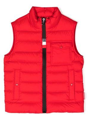 Moncler Enfant doudoune à fermeture zippée - Rouge