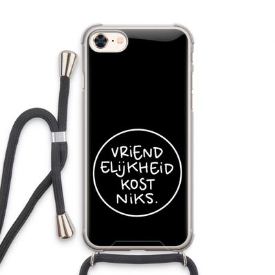 Vriendelijkheid: iPhone 8 Transparant Hoesje met koord