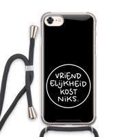Vriendelijkheid: iPhone 8 Transparant Hoesje met koord
